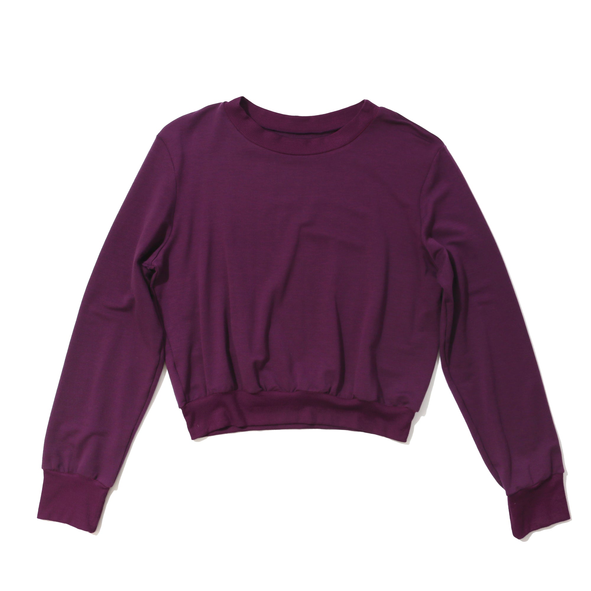 French Terry Crop Sweatshirt | Dried Cherry