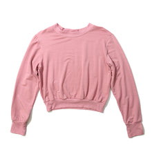 French Terry Crop Sweatshirt | Mauve Orchid (Pink)