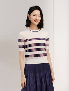 Round Neck Sweater | White