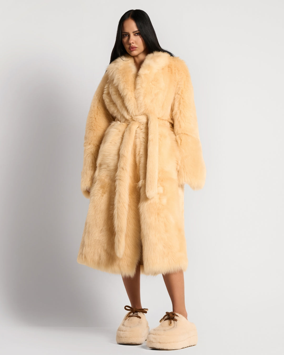 Womens | Blizzard Suede/Shearling Loafer | Sand