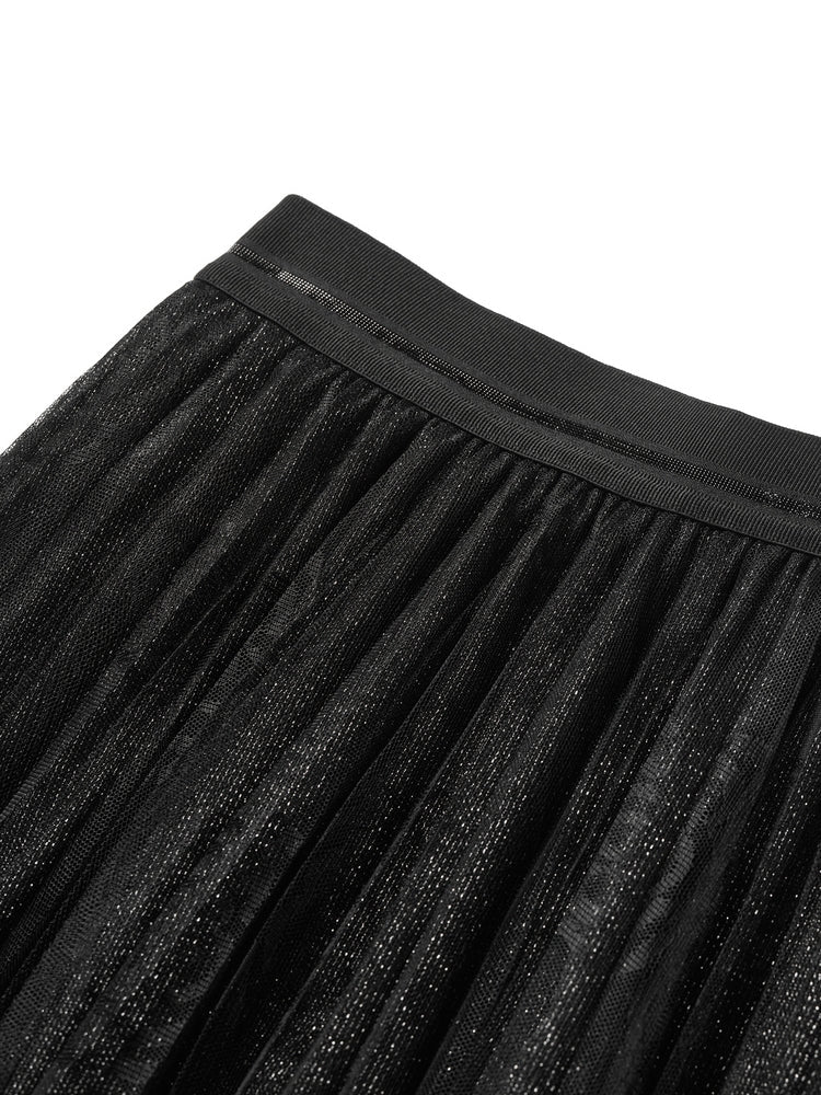 Jacquard Gradient Skirt | Black