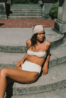 The Isla Bottom | Ivory Luxe Crinkle