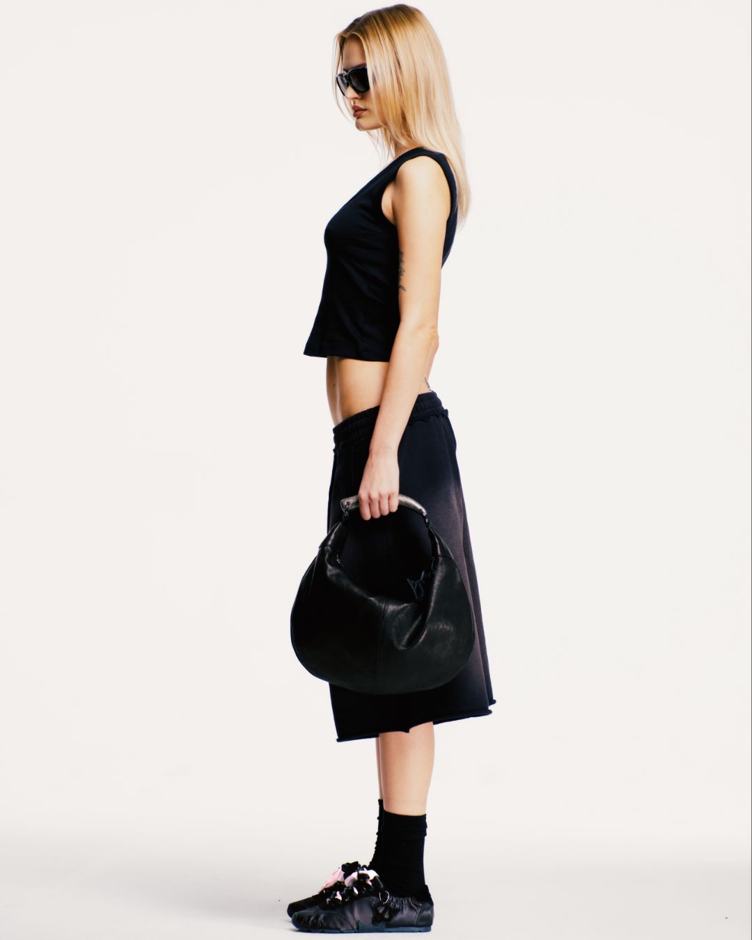 Womens | Adorable Satin Sneaker | Black