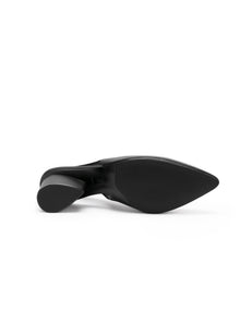 Chinese Elegant Waterdrop Heel Hollow Single Shoes | Black