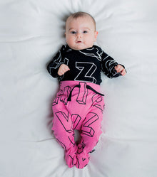 Newborn | A-Z Onesie | Hot Pink