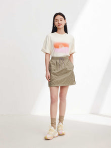 A-shape Midi Skirt | Green