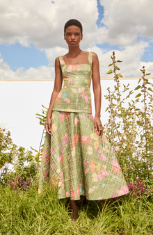 Floral Raffia Square Neck Dress | Cactus