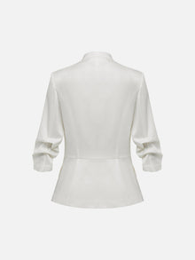 Slim Waist Blazer | White