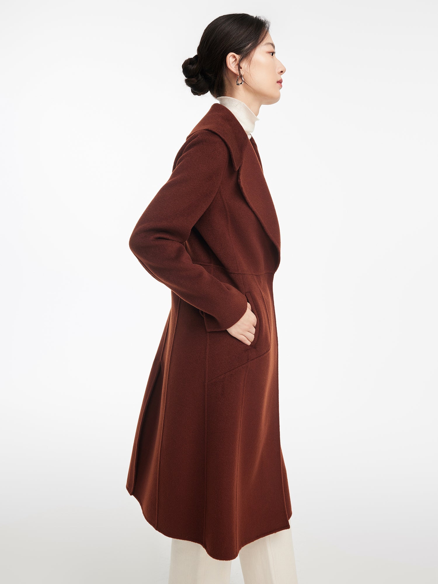Cashmere coat | Brown