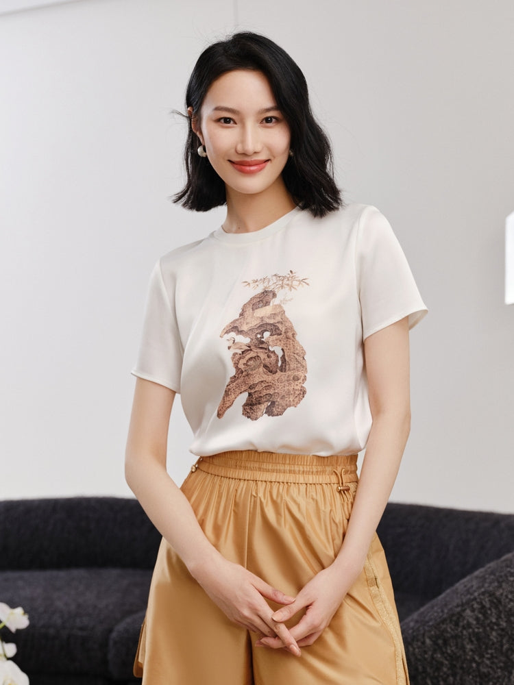 Triacetate T-Shirt | Pink