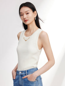 Knitted Vest | Beige