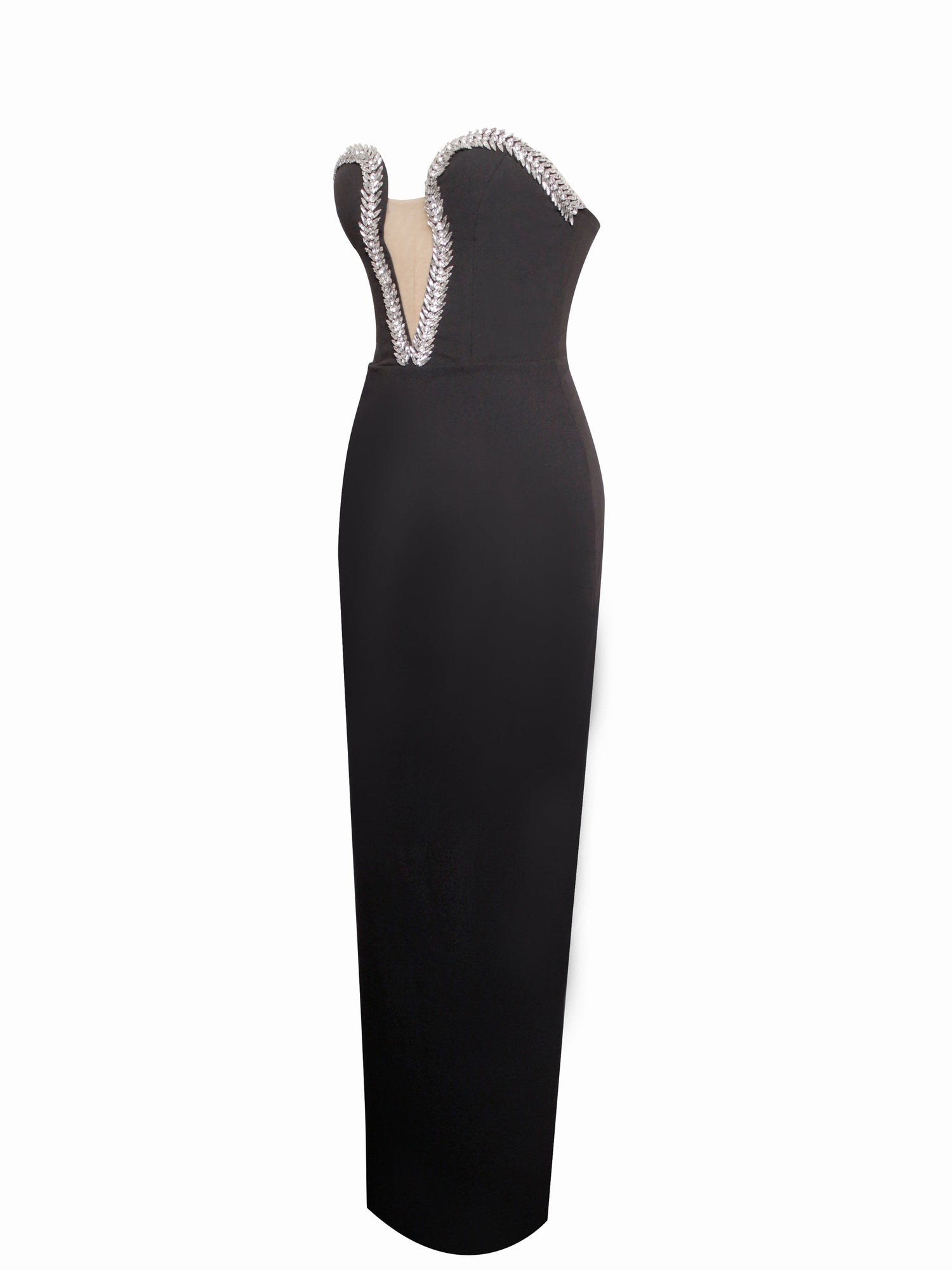 Ivanna Crystal Embellished Maxi Dress | Black