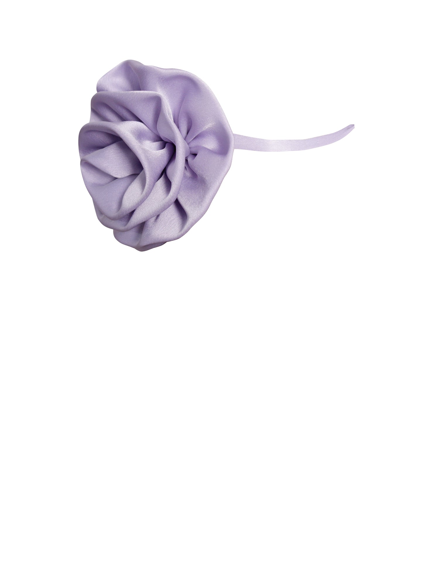 Vida Satin Rose Flower Choker | Light Orchid