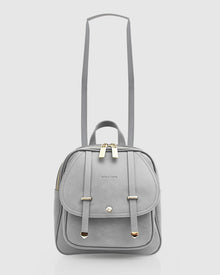 Camila Leather Backpack | Grey