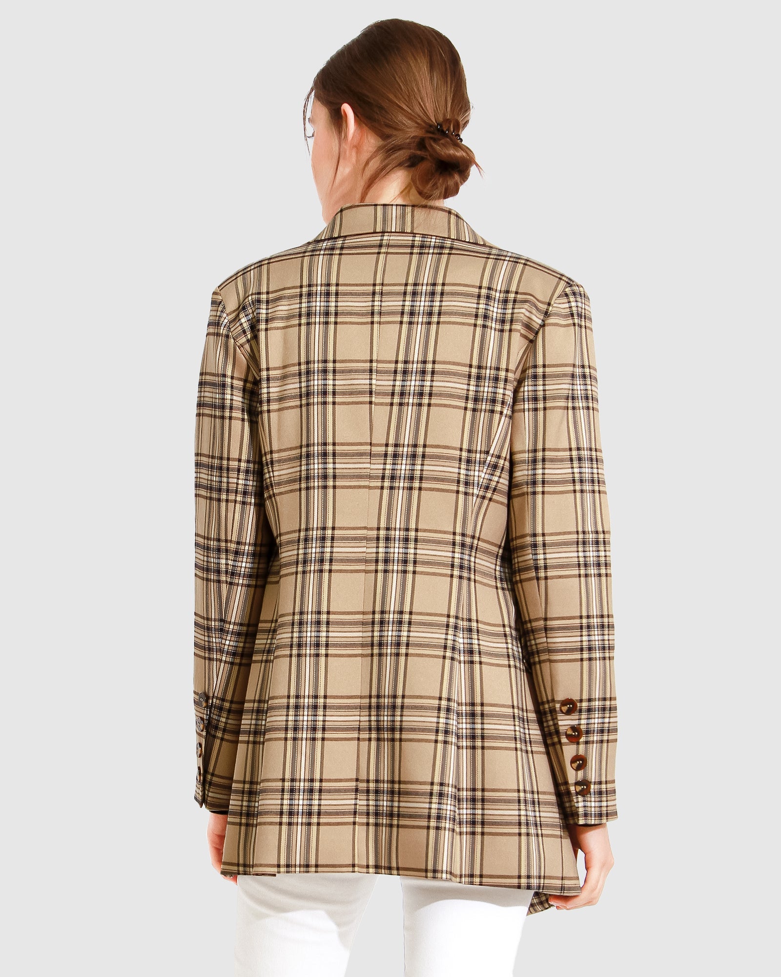 Too Cool For Work Plaid Blazer | Women | Camel