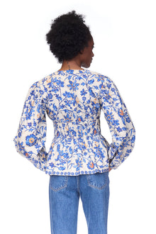 Emmery Top | Azure Alexandria Floral