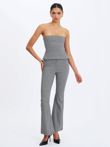 Ulli Flared Pants | Micro-Houndstooth