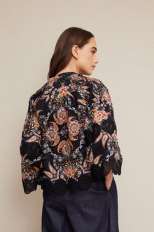 Emma Top | Black Vintage Paisley