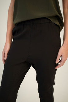 Cara Pant | Black Satin