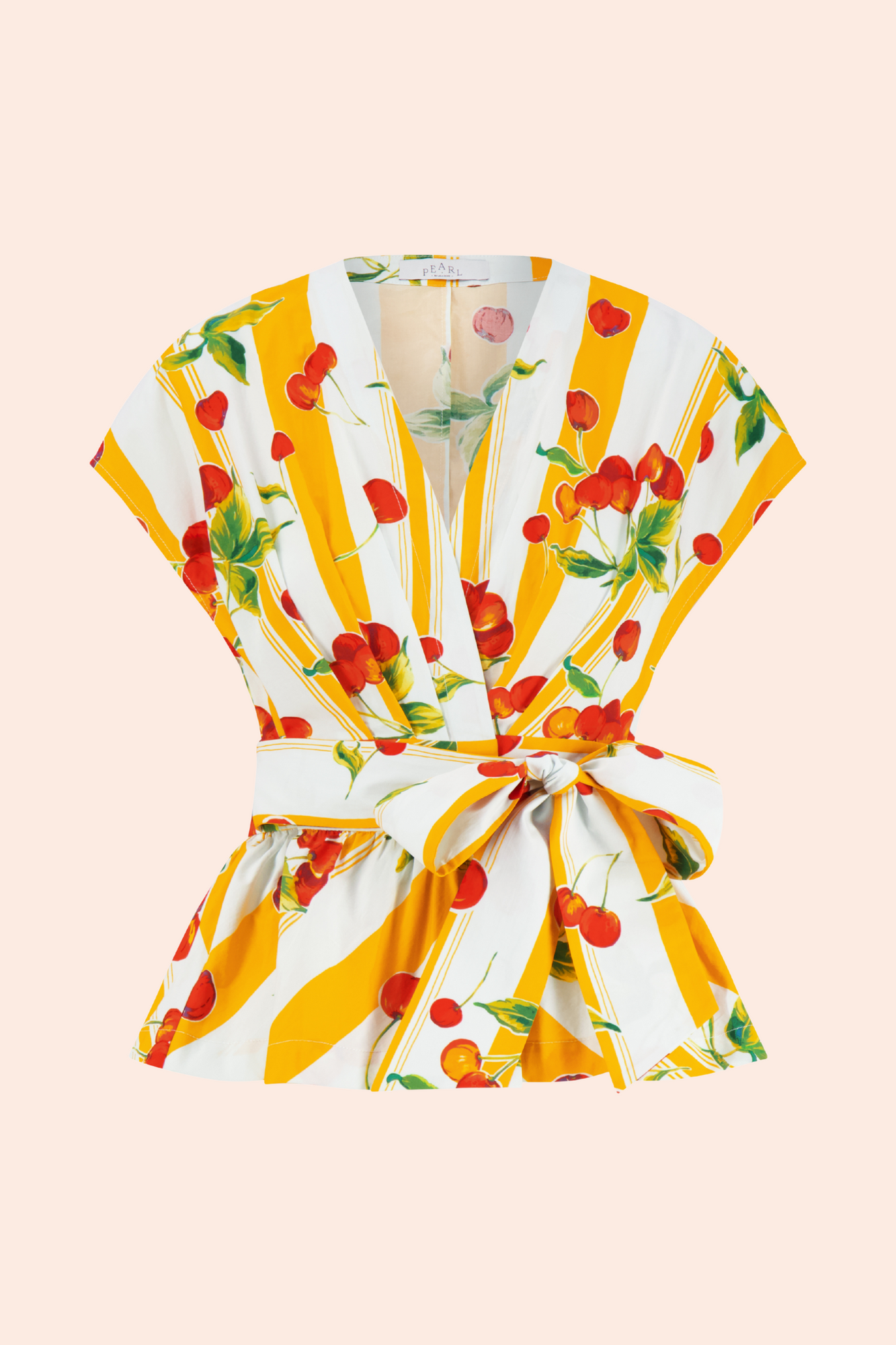 Cherry Printed Cotton Tie Top | Mango Multi