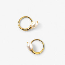Swirl Earrings | 18K Gold Plated on Sterling Silver | Freshwater Pearl
