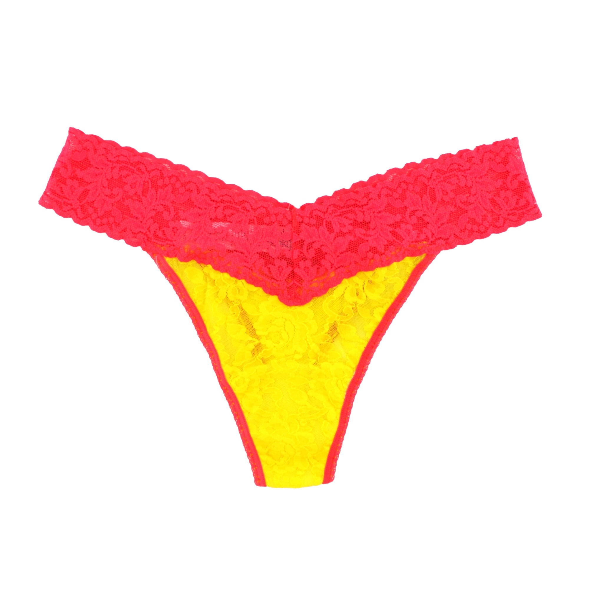 Signature Lace Original Rise Thong | Sunny Day/Coral Gables