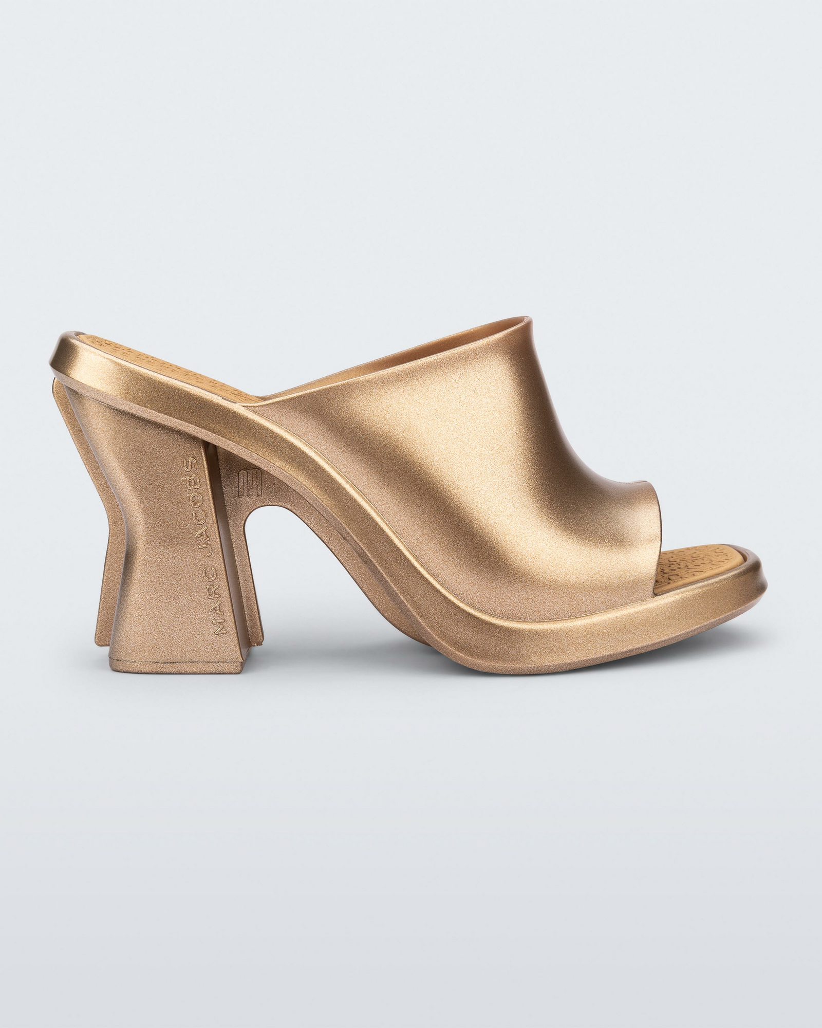 Womens | Melissa and Marc Jacobs Mule | Gold/Beige