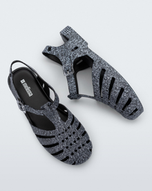 Womens | Possession Print Denim Sandal | Black Jeans
