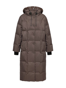 Long Down Coat | Brown