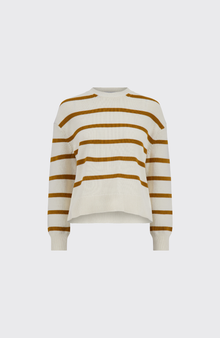 Striped Crewneck Sweater | Ivory