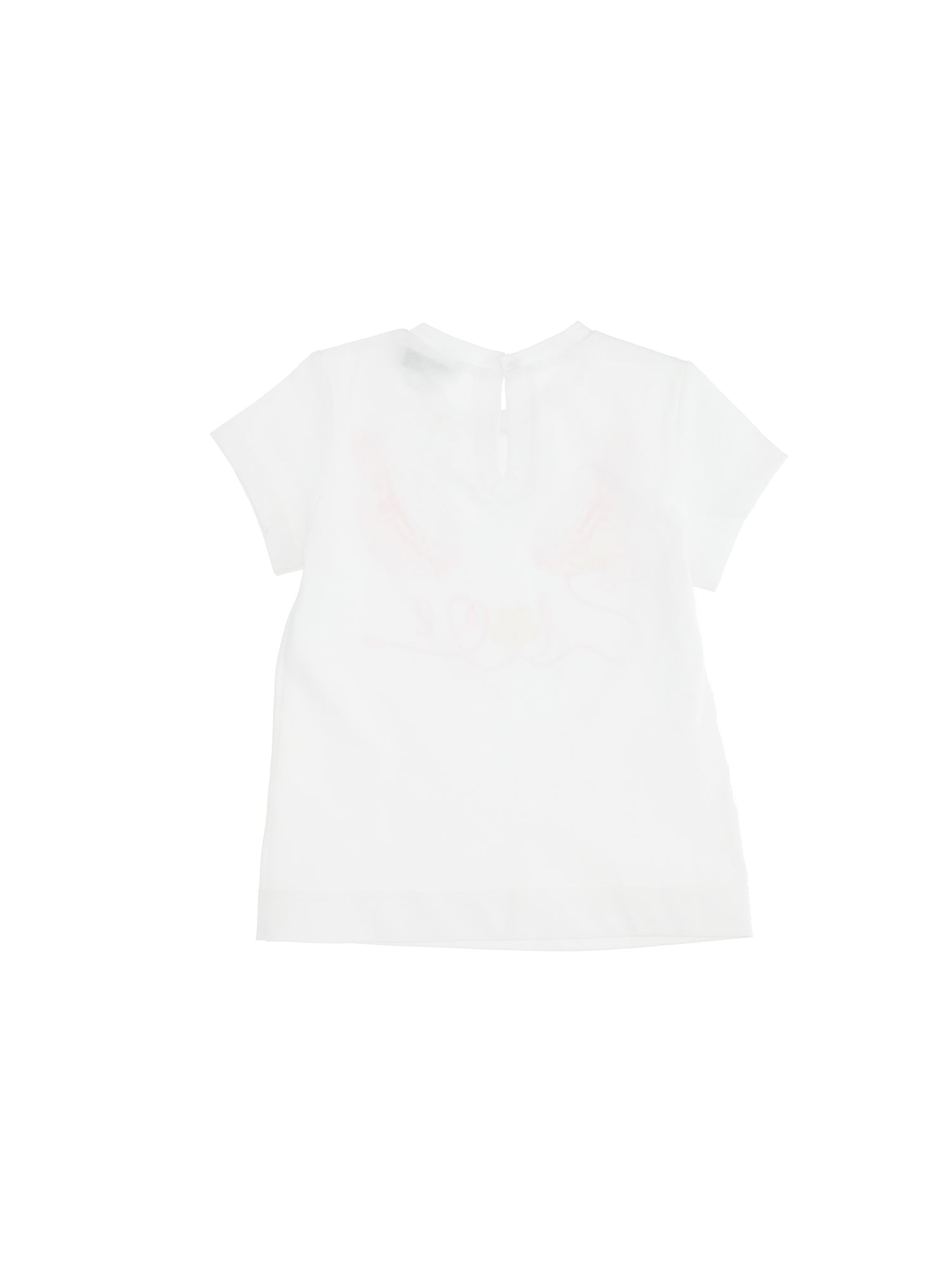 Girls | Earphones Print T-Shirt | White/Fuchsia