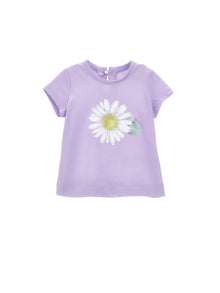 Girls | T-Shirt With Maxi Daisy | Wisteria