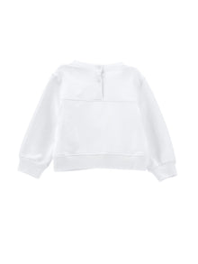 Girls | Closed Sweatshirt With Maxi Roses | White