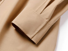 Silk Wool Trench Coat | Khaki