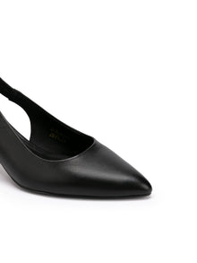 Chinese Elegant Waterdrop Heel Hollow Single Shoes | Black