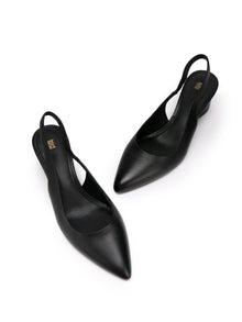 Chinese Elegant Waterdrop Heel Hollow Single Shoes | Black