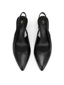 Chinese Elegant Waterdrop Heel Hollow Single Shoes | Black