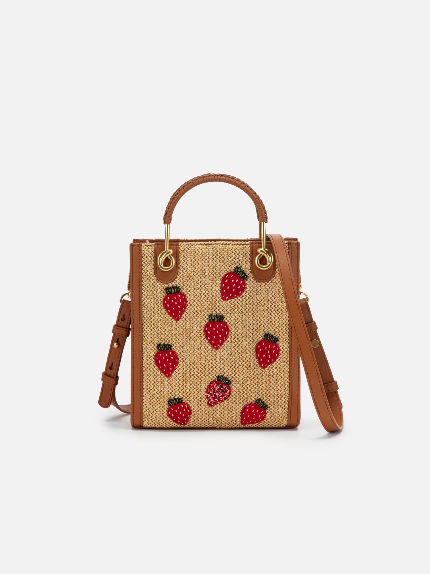Embroidered Bag | Brown/Red