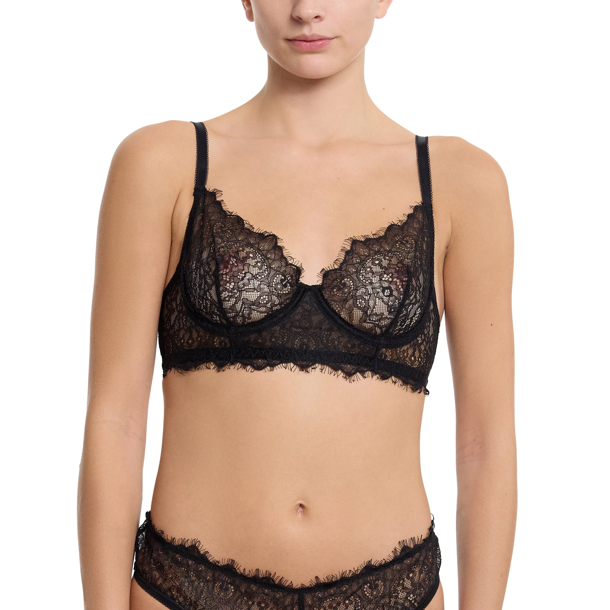 Sheer Seduction Underwire Bra | Black