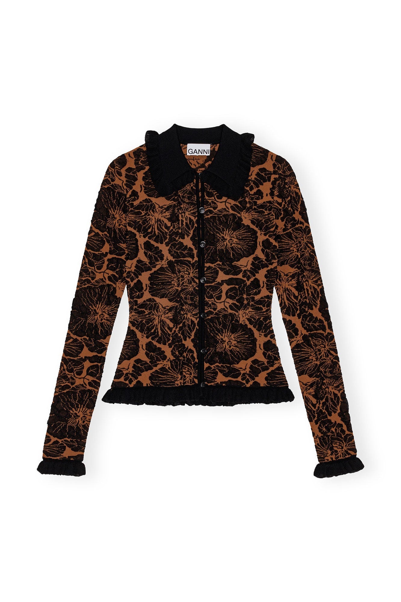 3D Jacquard Cardigan | Tortoise Shell