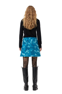 3D Jacquard Skirt | Algiers Blue