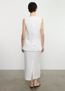 Linen Pencil Skirt | Undyed