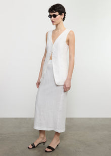 Linen Pencil Skirt | Undyed