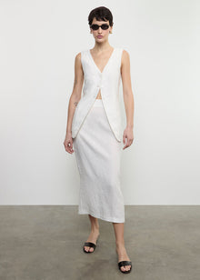 Linen Pencil Skirt | Undyed