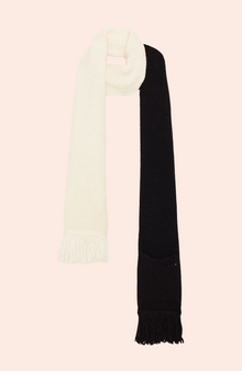 Color Block Scarf | Black/Ivory