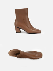 Square Toe Boots | Brown