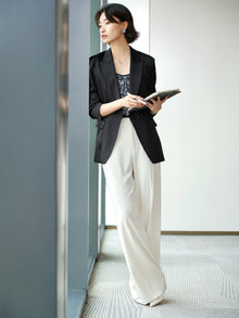 Silk Blazer | Black