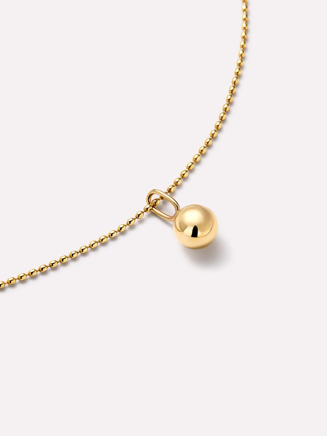 Mini Sphere Charm Pendant | 10K Solid Gold