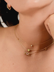 Love Letter XOX Necklace | Diamonds | 14K Yellow Gold