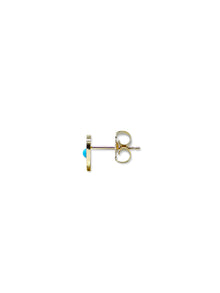 Love Letter Turquoise Heart Stud | Turquoise | 14K Yellow Gold